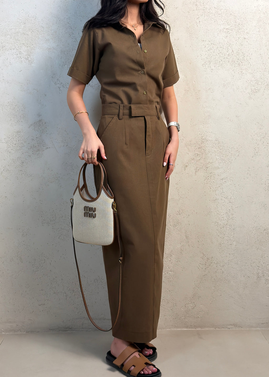 Olive Muse Linen Set
