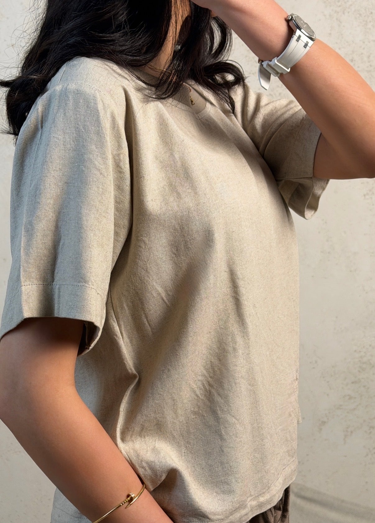 Sandstone Linen T-Shirt