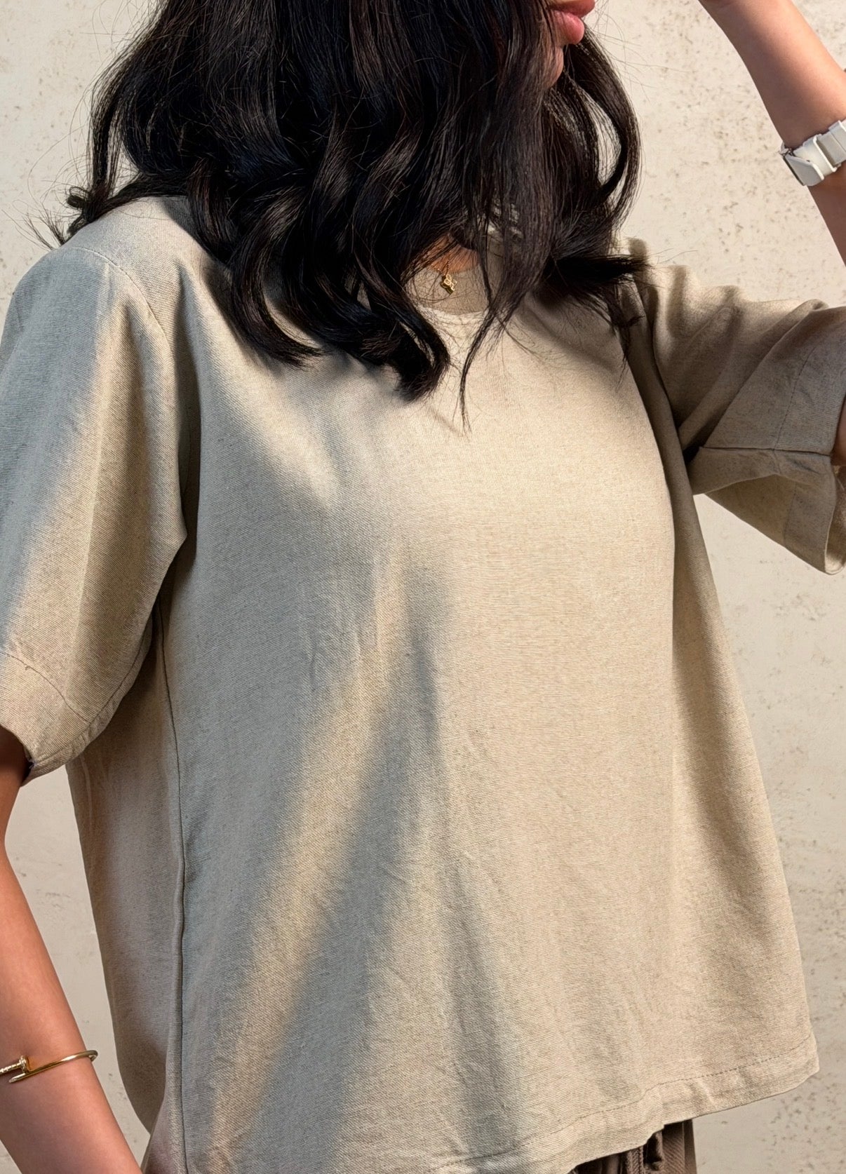 Sandstone Linen T-Shirt